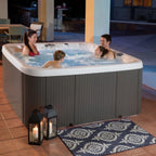 LS700DX Pillow Bundle - 7 Person, 90-Jet, 220-Volt, Sea Salt/ Coastal Gray with Spa Pillows Included!
